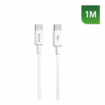 Rixus extra versterkte USB-C naar USB-C Kabel 60 W 1 Meter RXUC15C WIT